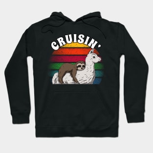 Sloth Sleeping On Llama Cruisin’ Hoodie